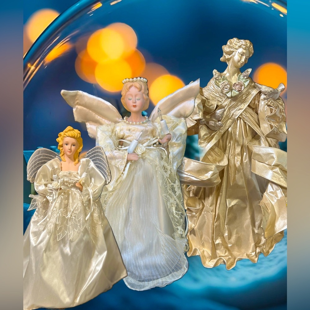 Three pretty Angels! Perfect for your mantel, your bosses desk or white …